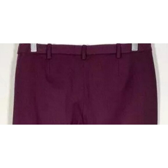 Theory Rayla Deep Plum Purple Stretch Cotton Skinny Ankle Pants Sz 6-Made in USA - Picture 3 of 11
